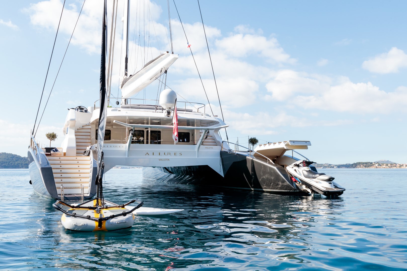 Aboard ALLURES a 100ft (30.5m) luxury sailing yacht for Sale & Charter available with Fraser Yachts, built by COMPOSITEWORKS in 2006