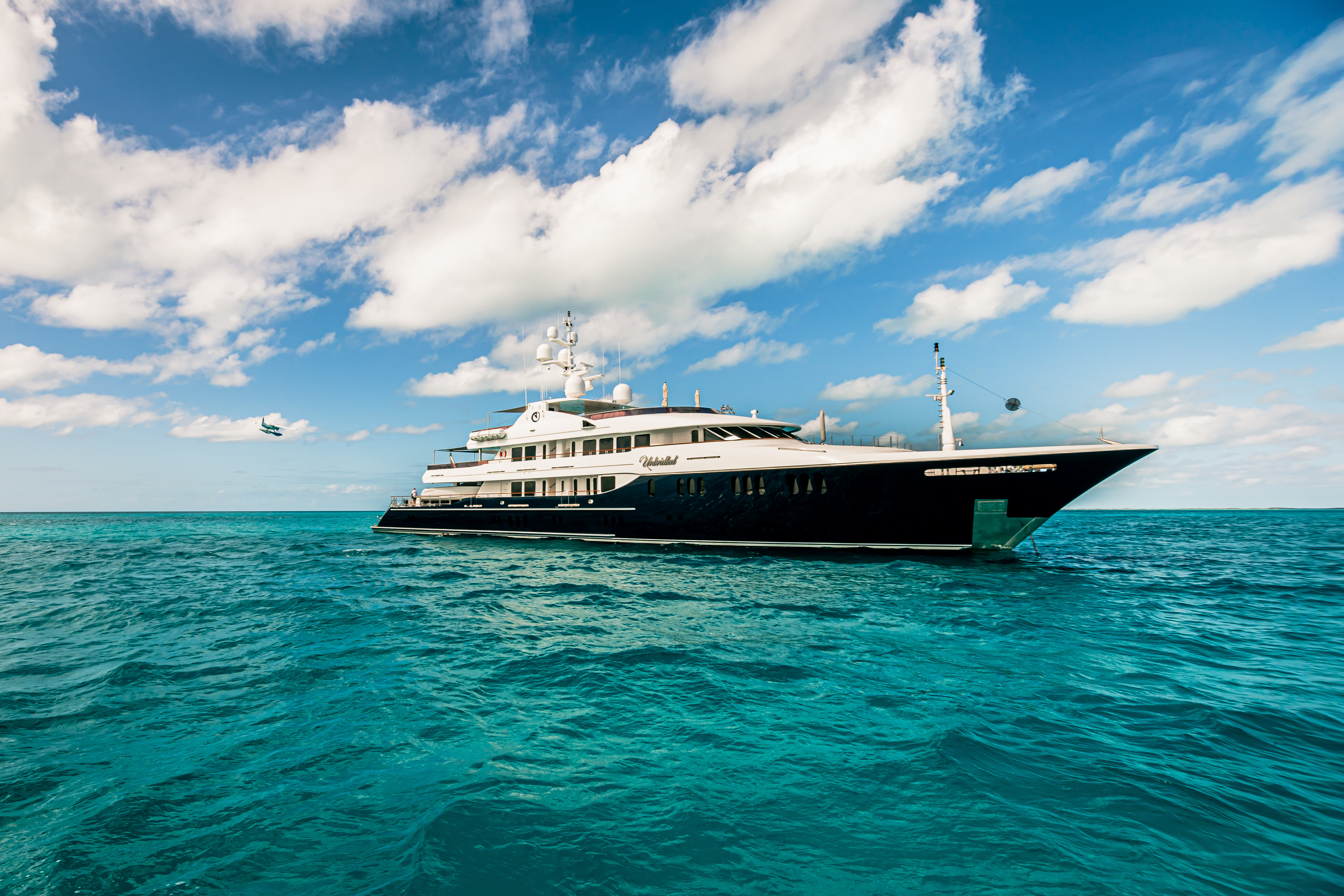 Aboard UNBRIDLED a 191ft (58.22m) luxury motor yacht , built by TRINITY YACHTS in 2009