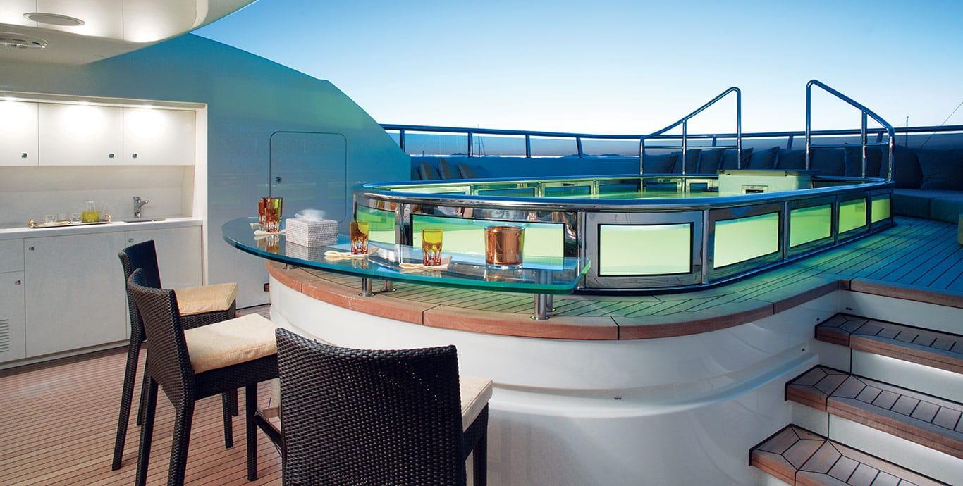 Aboard ROMA a 202ft (61.8m) luxury motor yacht , built by VSY in 2010