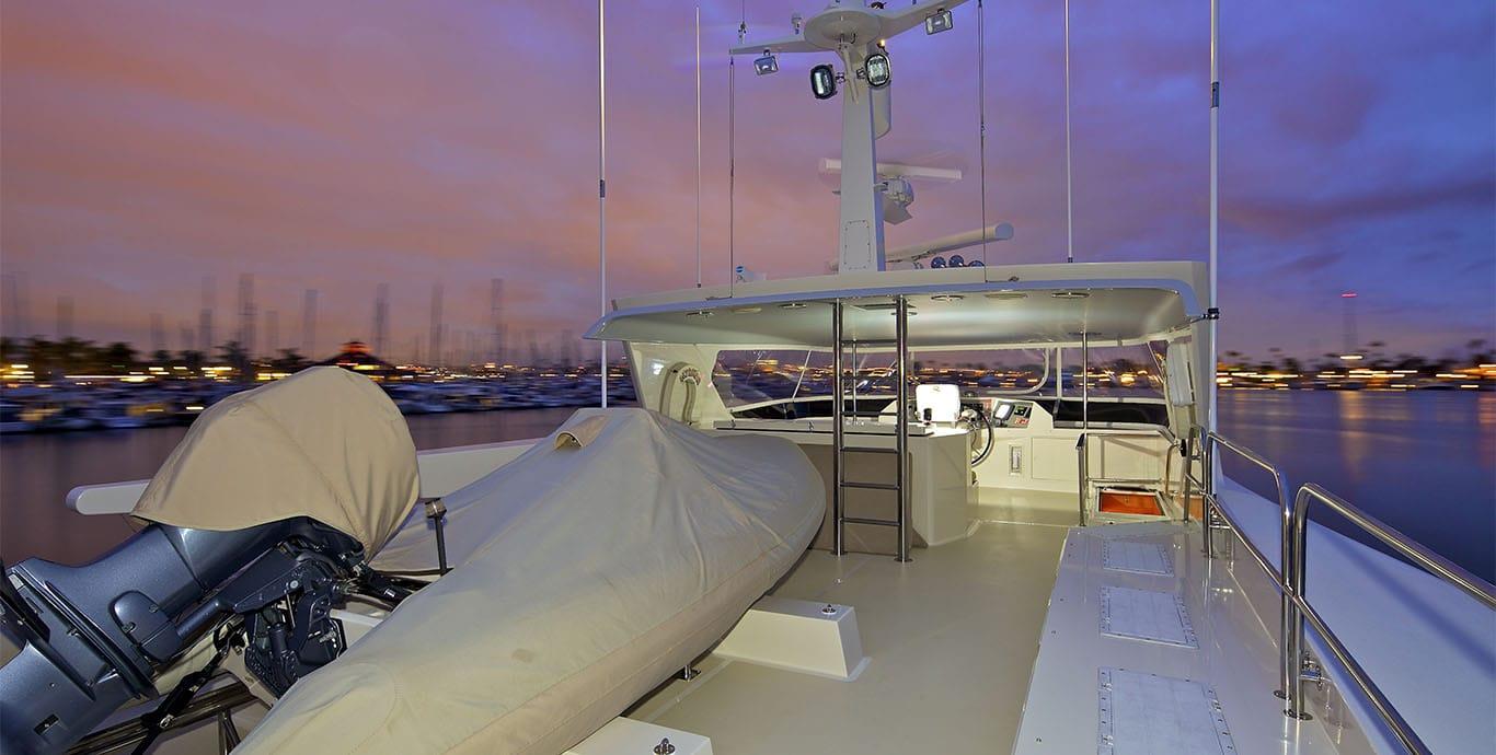 Aboard WHISKEY DAWN a 88ft (26.82m) luxury motor yacht , built by KNIGHT & CARVER in 1988