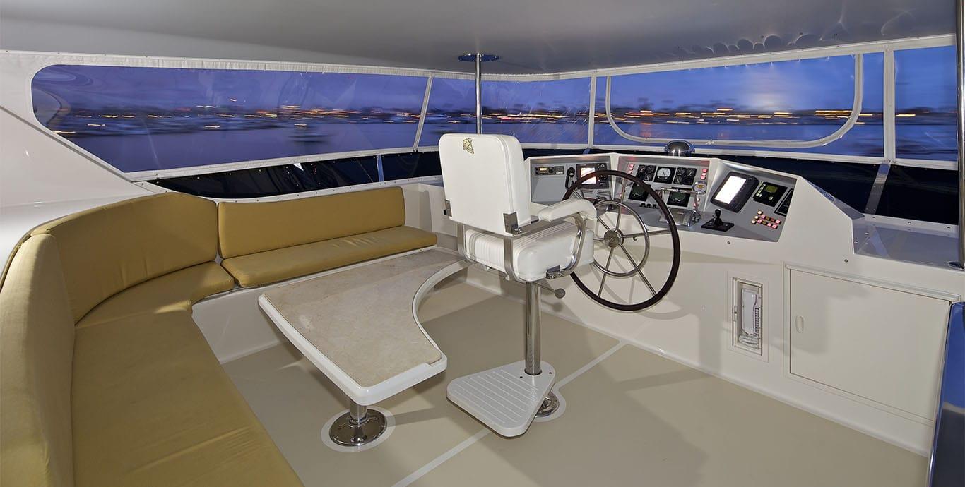 Aboard WHISKEY DAWN a 88ft (26.82m) luxury motor yacht , built by KNIGHT & CARVER in 1988