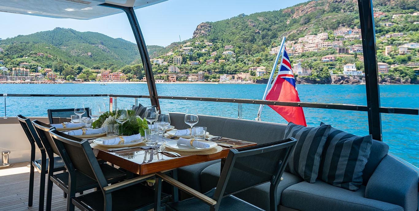 Aboard QUASAR a ft (28.6m) luxury motor yacht , built by PERI YACHTS in 2009
