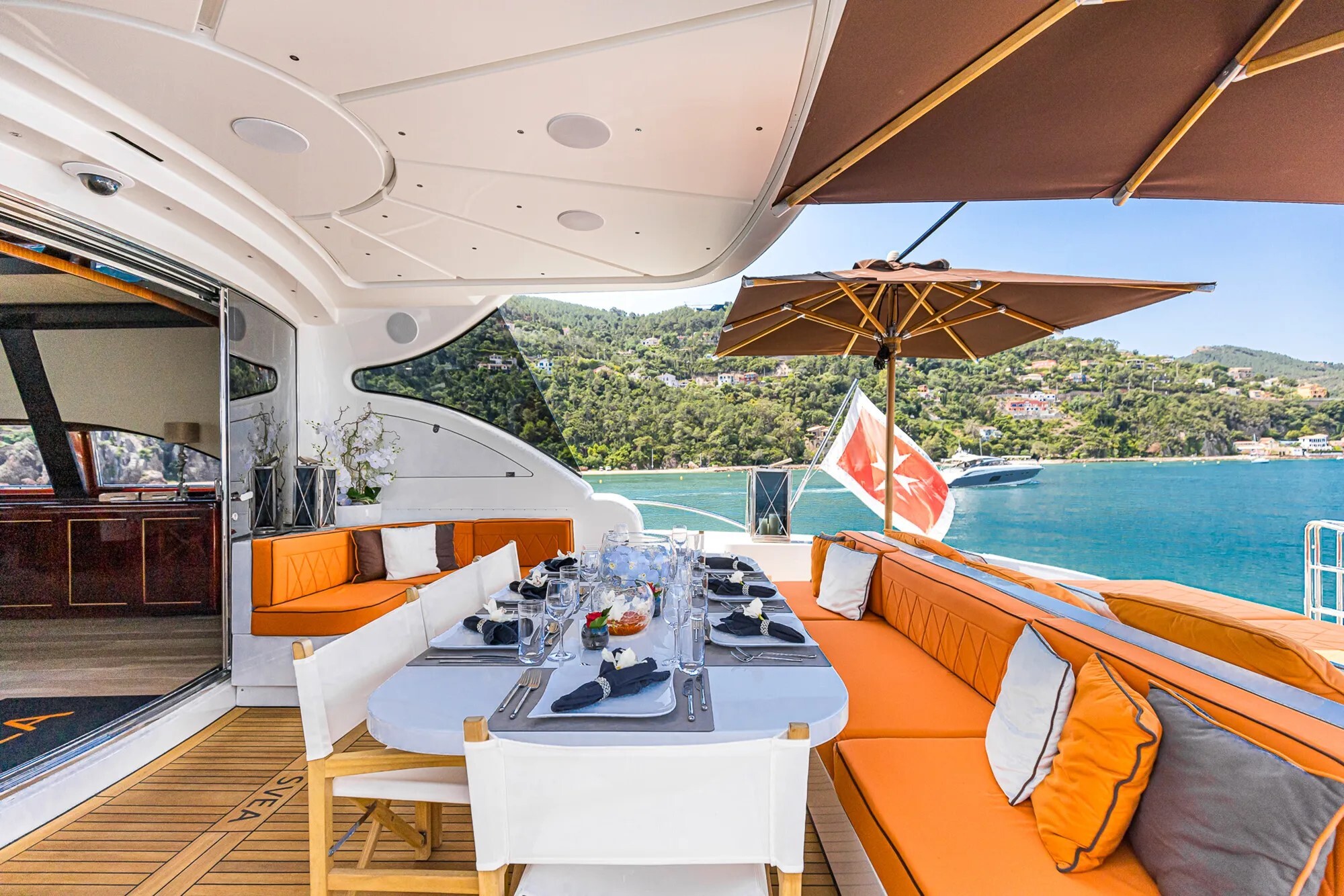 Aboard SVEA a 111ft (34.1m) luxury motor yacht , built by CANTIERE NAVALE ARNO in 2005