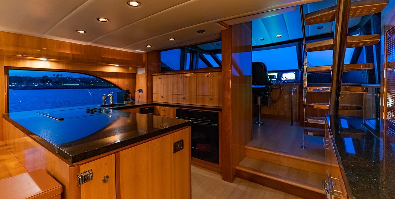 Aboard CLUB M.SEA a 70ft (21.34m) luxury motor yacht , built by QUEENSHIP in 2003