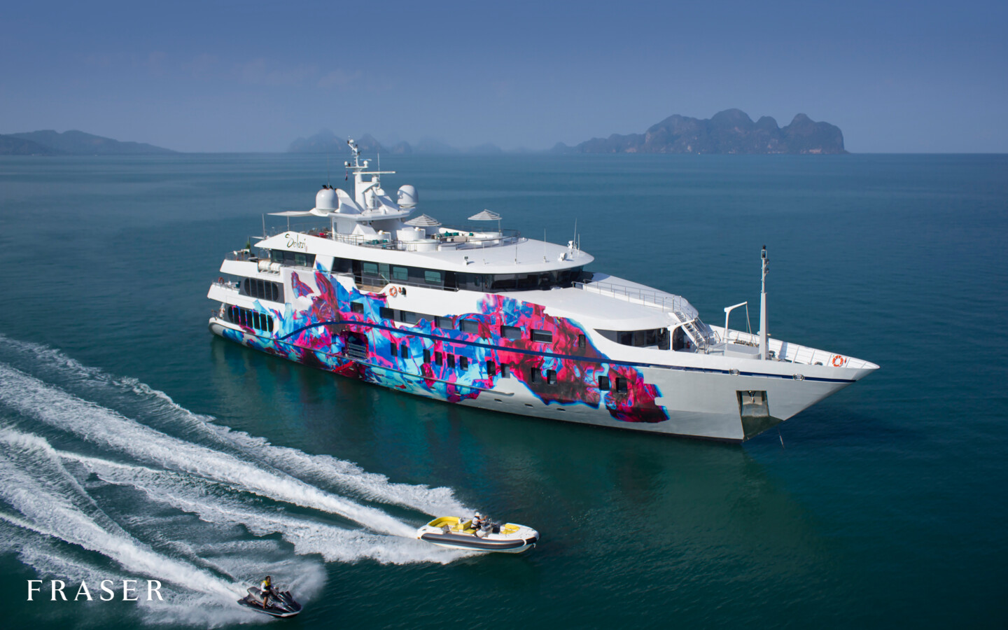 Aboard SALUZI a 226ft (69m) luxury motor yacht , built by AUSTAL in 2003