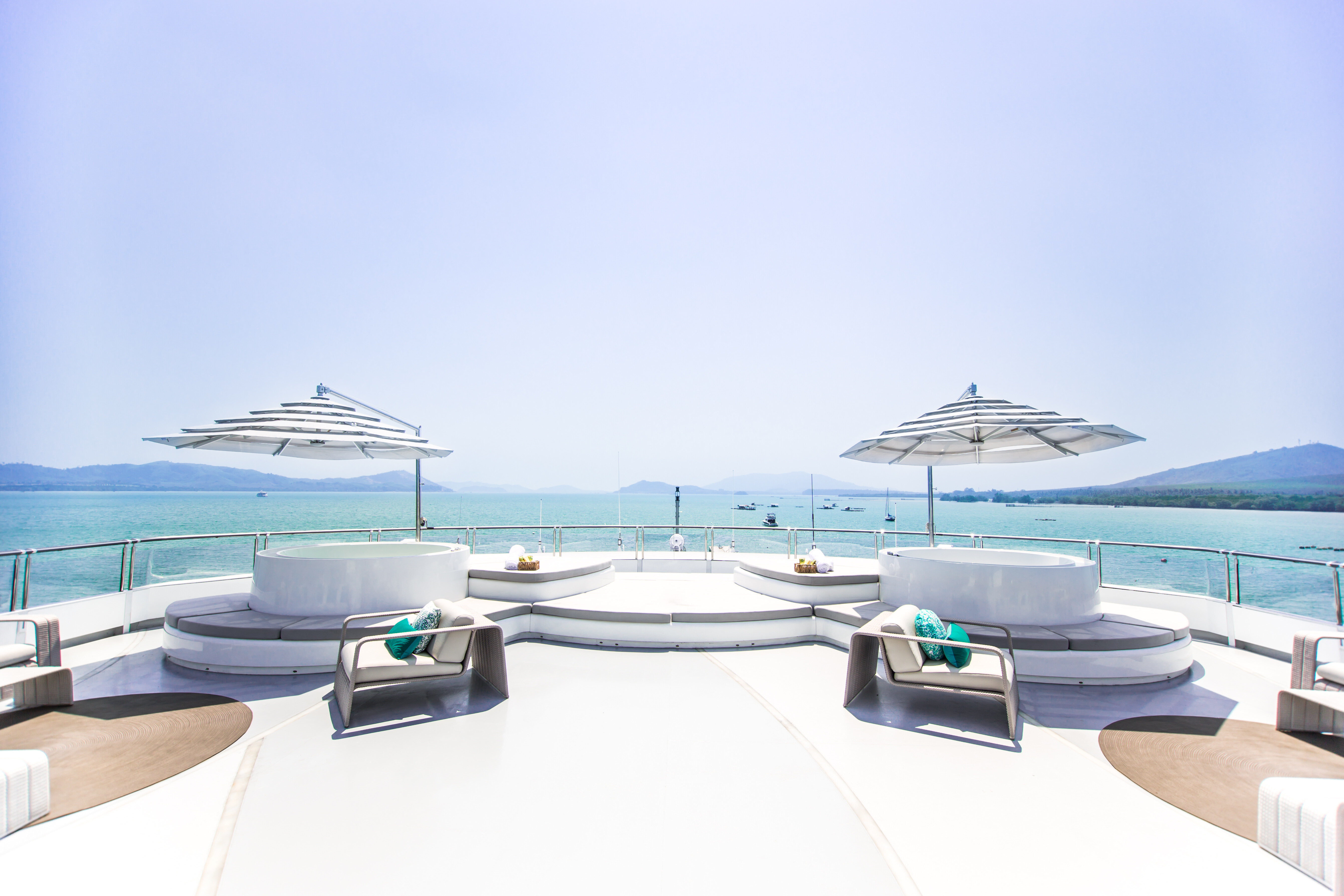 Aboard SALUZI a 226ft (69m) luxury motor yacht , built by AUSTAL in 2003