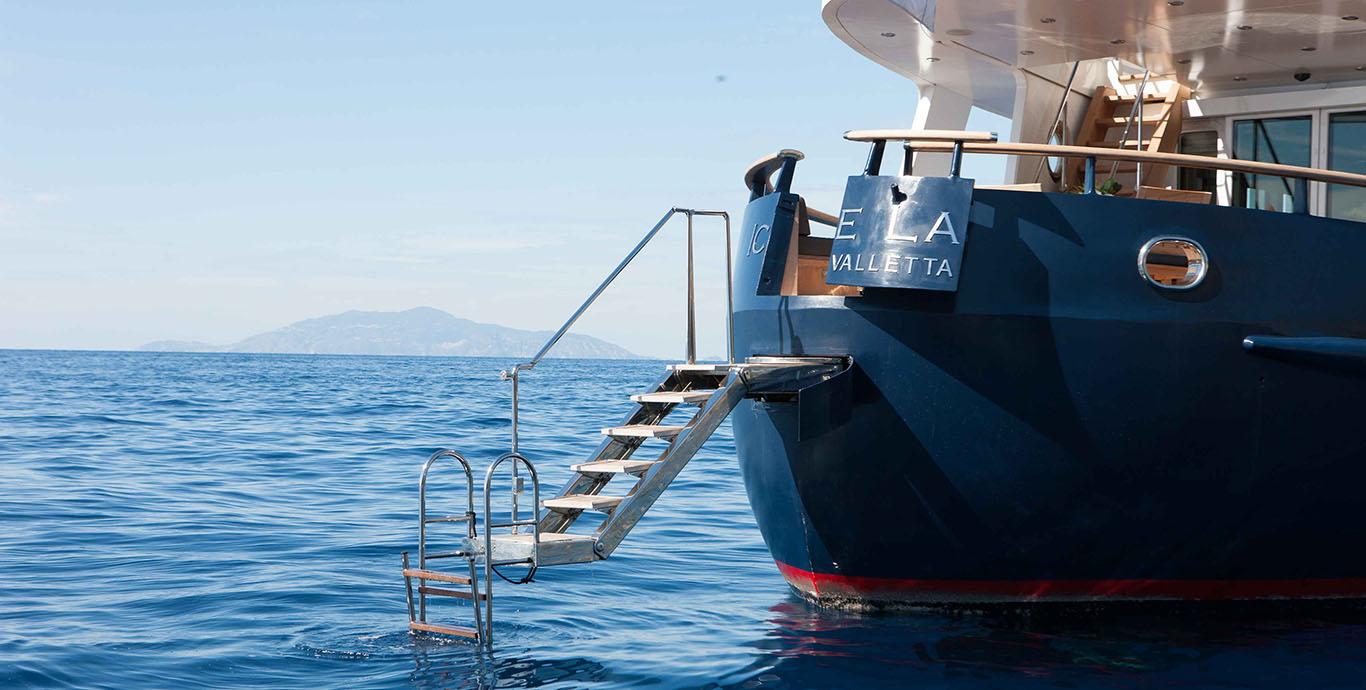 Aboard ICE LADY a 142ft (43.3m) luxury motor yacht , built by HELSINGFORS in 1959