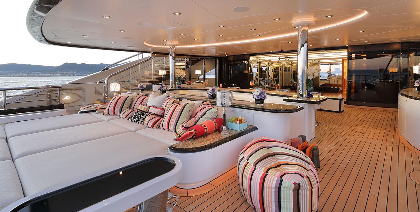Aboard EYE a 278ft (85m) luxury motor yacht , built by LüRSSEN in 2012