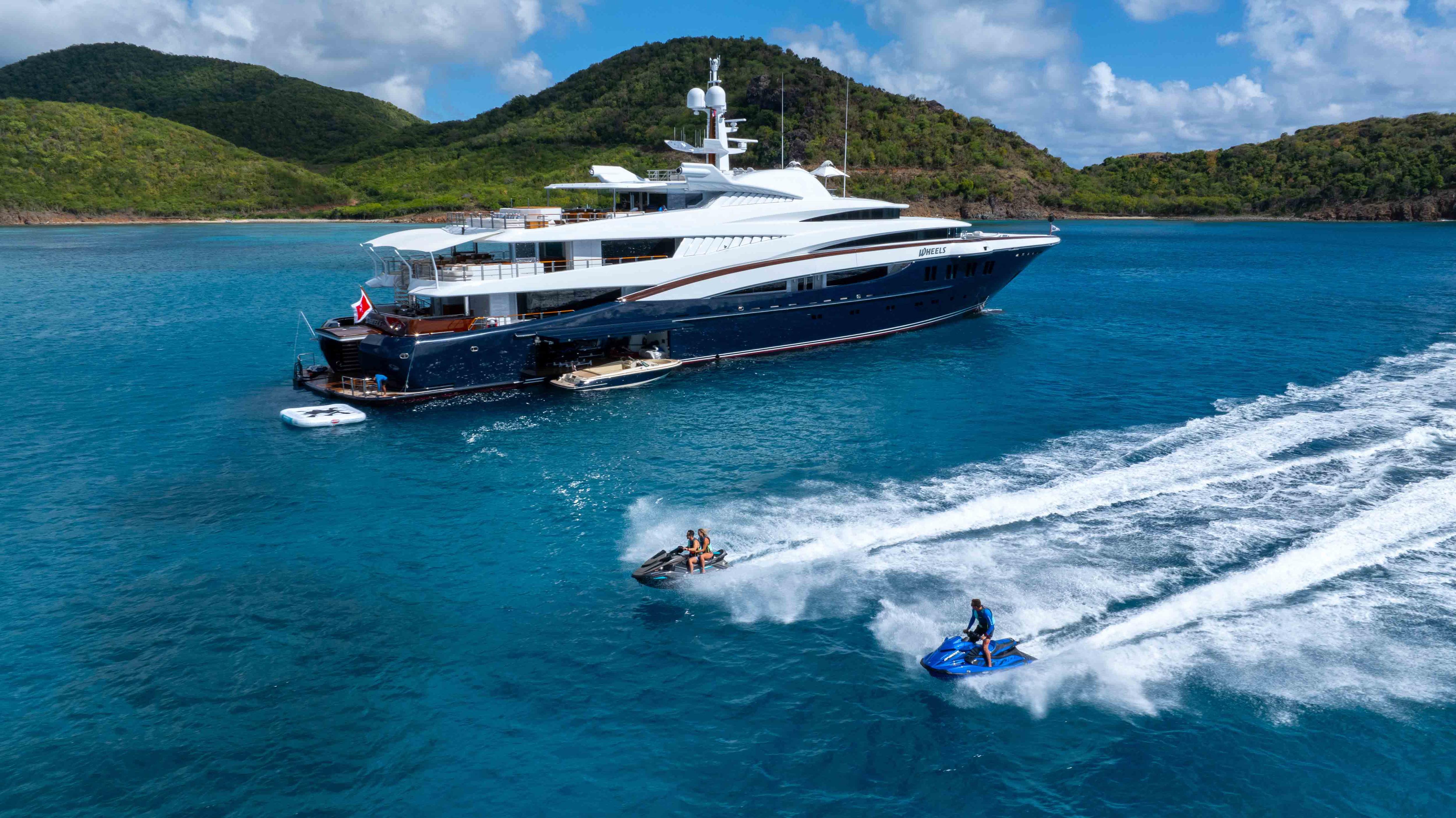 WHEELS motor yacht for Charter by Fraser Yachts, built by OCEANCO