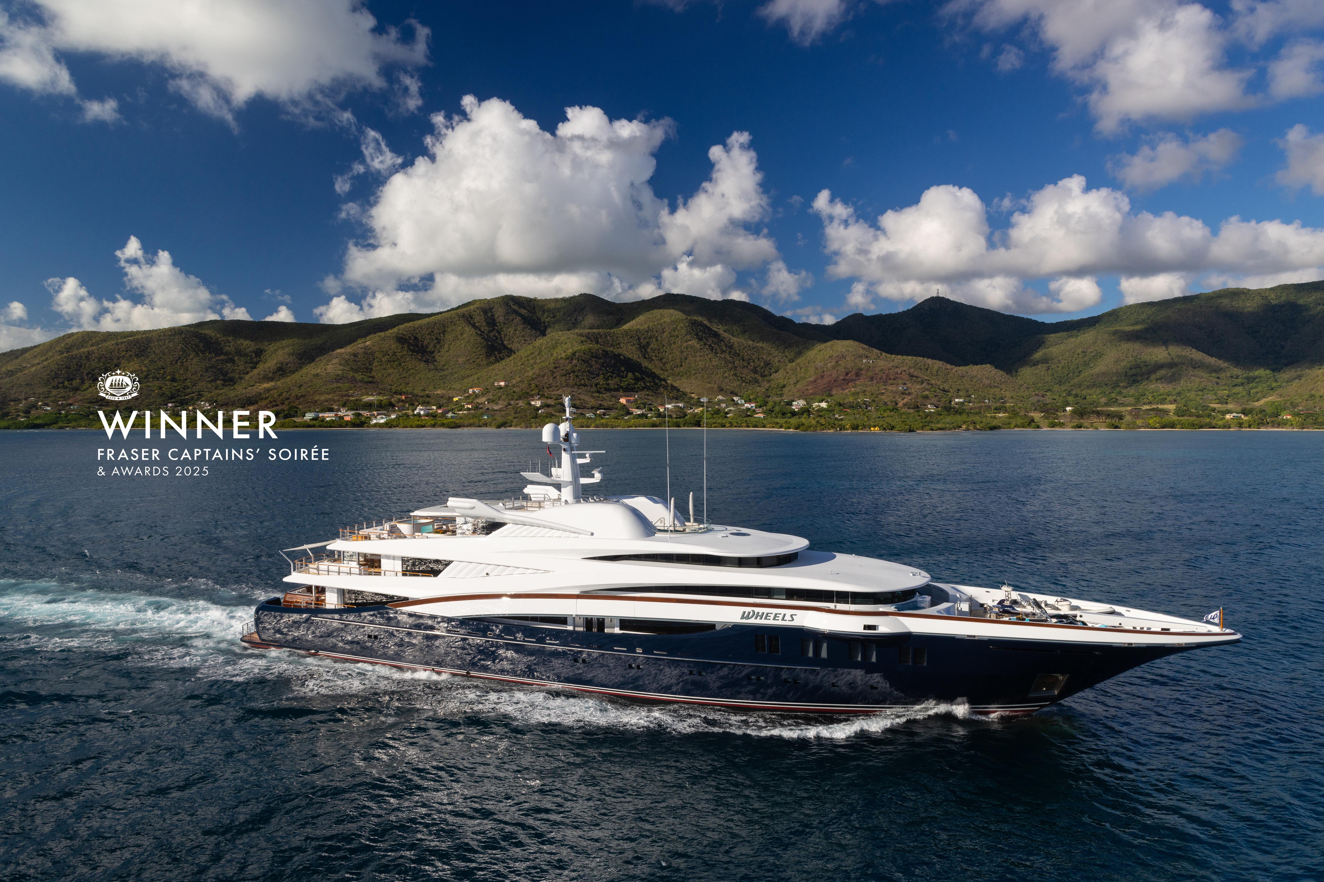 WHEELS motor yacht for Charter by Fraser Yachts, built by OCEANCO