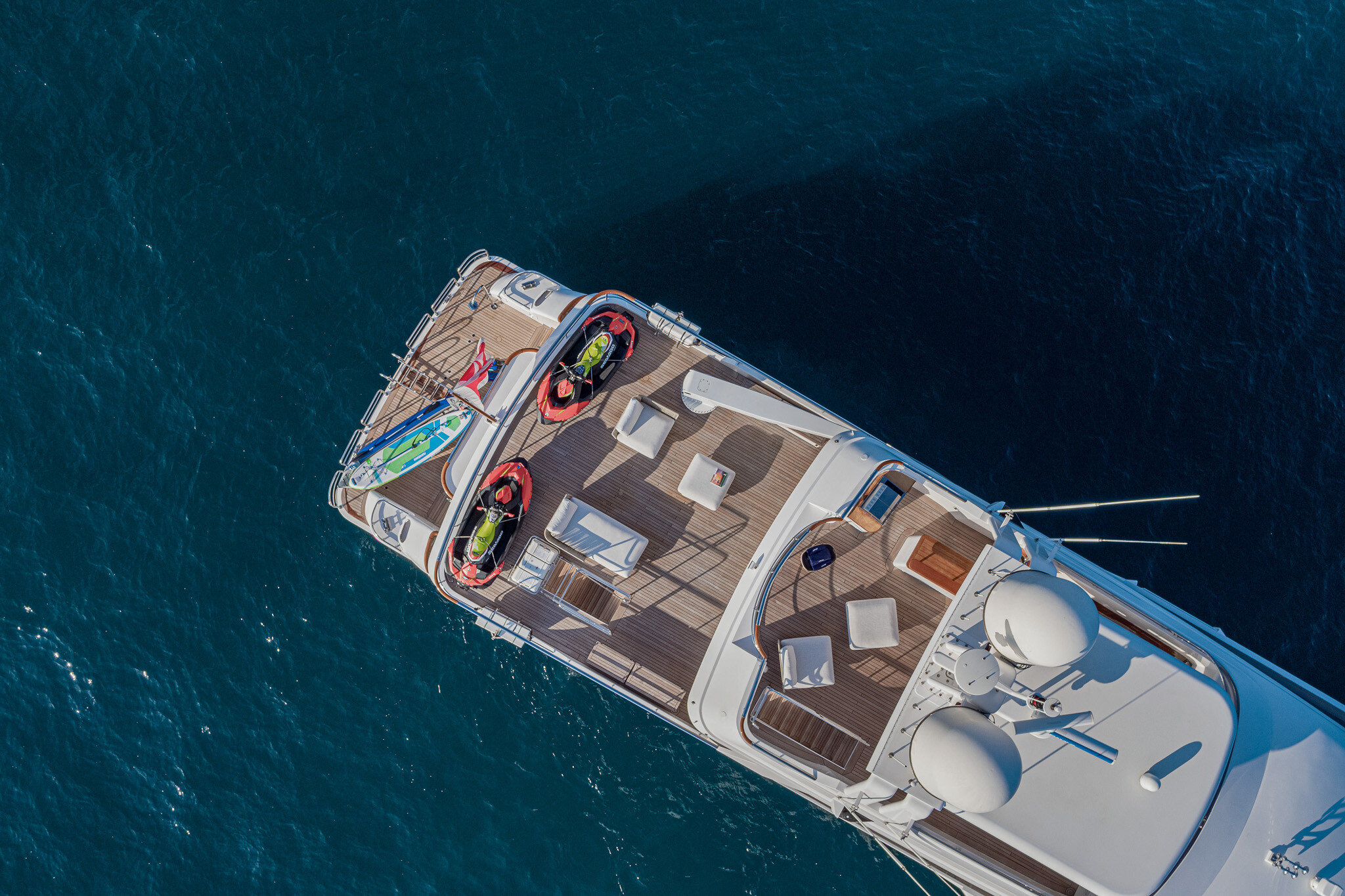 Aboard ATOM a 111ft (33.83m) luxury motor yacht for Sale & Charter available with Fraser Yachts, built by INACE in 2007