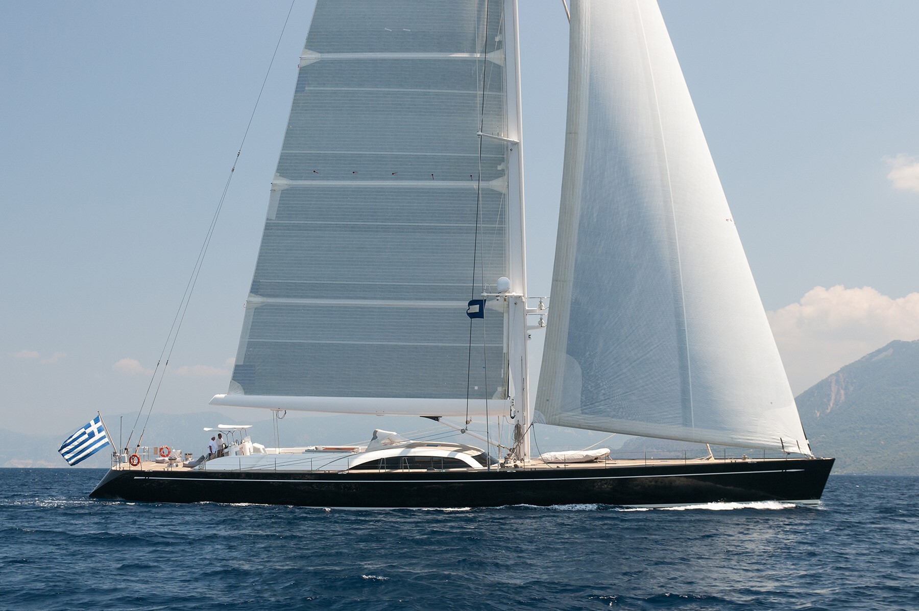 Aboard ARISTARCHOS a 131ft (40m) luxury sailing yacht for Sale & Charter available with Fraser Yachts, built by NAUTOR’S SWAN in 2006