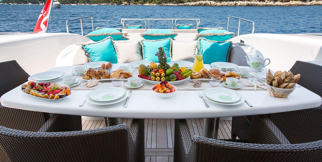 Aboard HERCULES I a 108ft (32.92m) luxury motor yacht , built by OVERMARINE in 2007