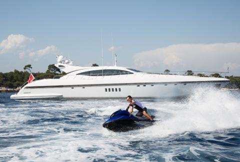 Aboard HERCULES I a 108ft (32.92m) luxury motor yacht , built by OVERMARINE in 2007