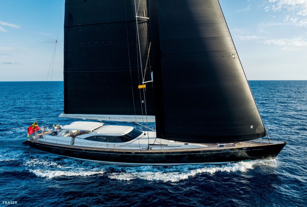 LADY M sailing yacht for sale by FRASER, built by Fitzroy Yachts