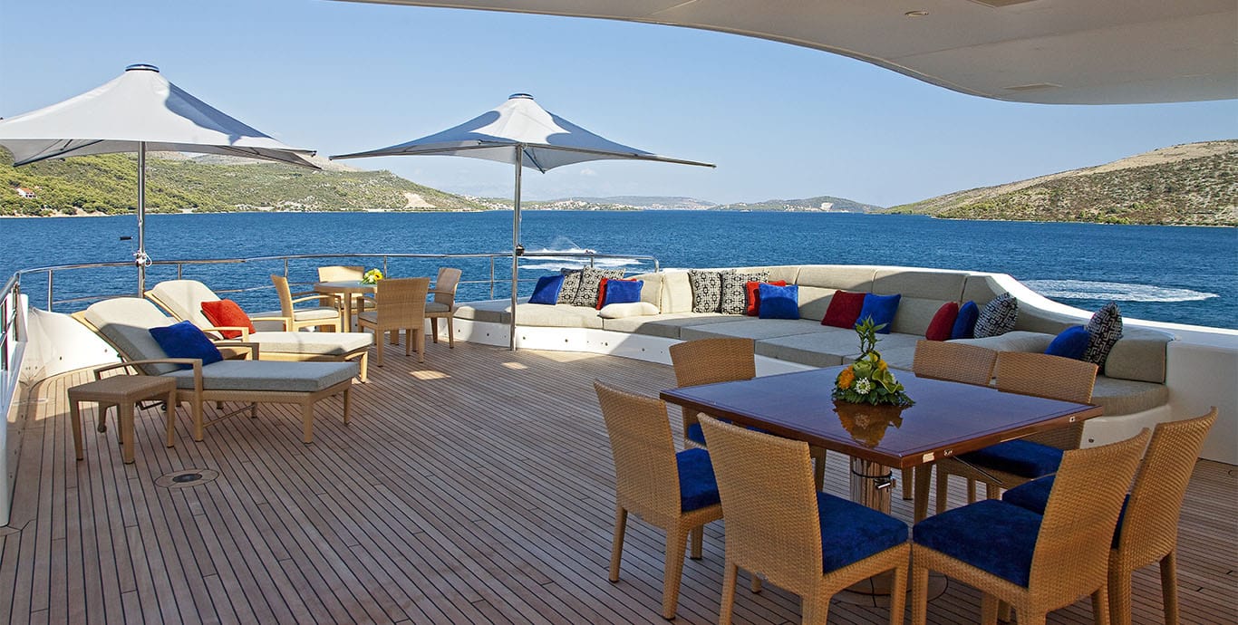 Aboard MARY-JEAN II a 202ft (61.7m) luxury motor yacht , built by ISA in 2010