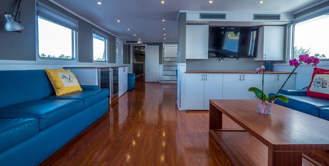 Aboard CARE BEAR a 95ft (28.96m) luxury motor yacht , built by OCEAN VOYAGER in 2013