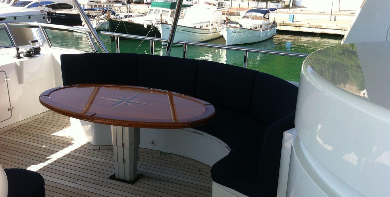 Aboard COMMERCIAL BREAK a 89ft (27.13m) luxury motor yacht , built by MOONEN SHIPYARD in 2003