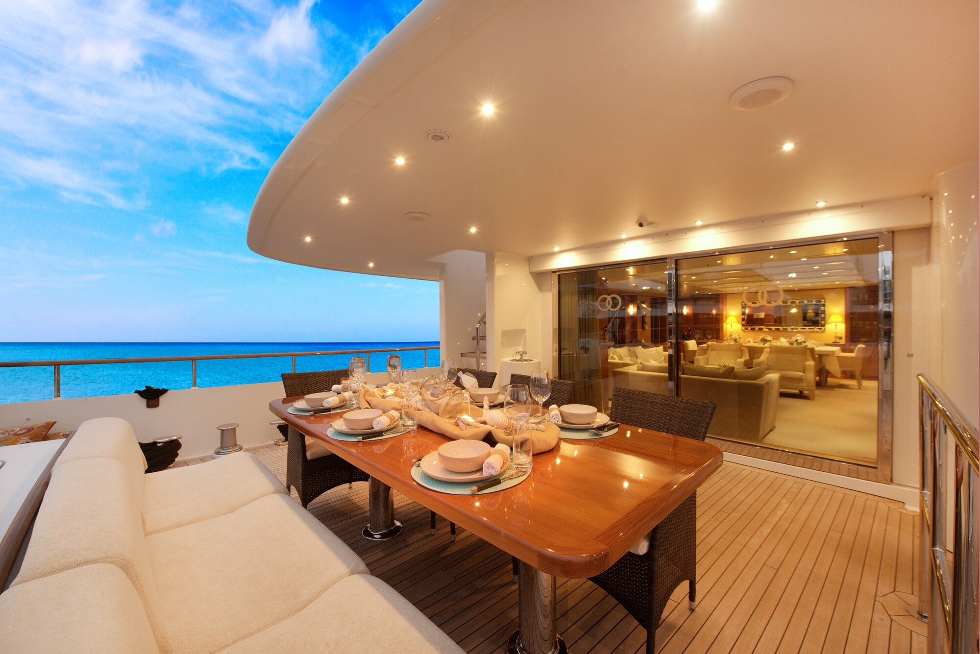 Aboard BELUGA a 113ft (34.7m) luxury motor yacht , built by MOONEN SHIPYARD in 2006