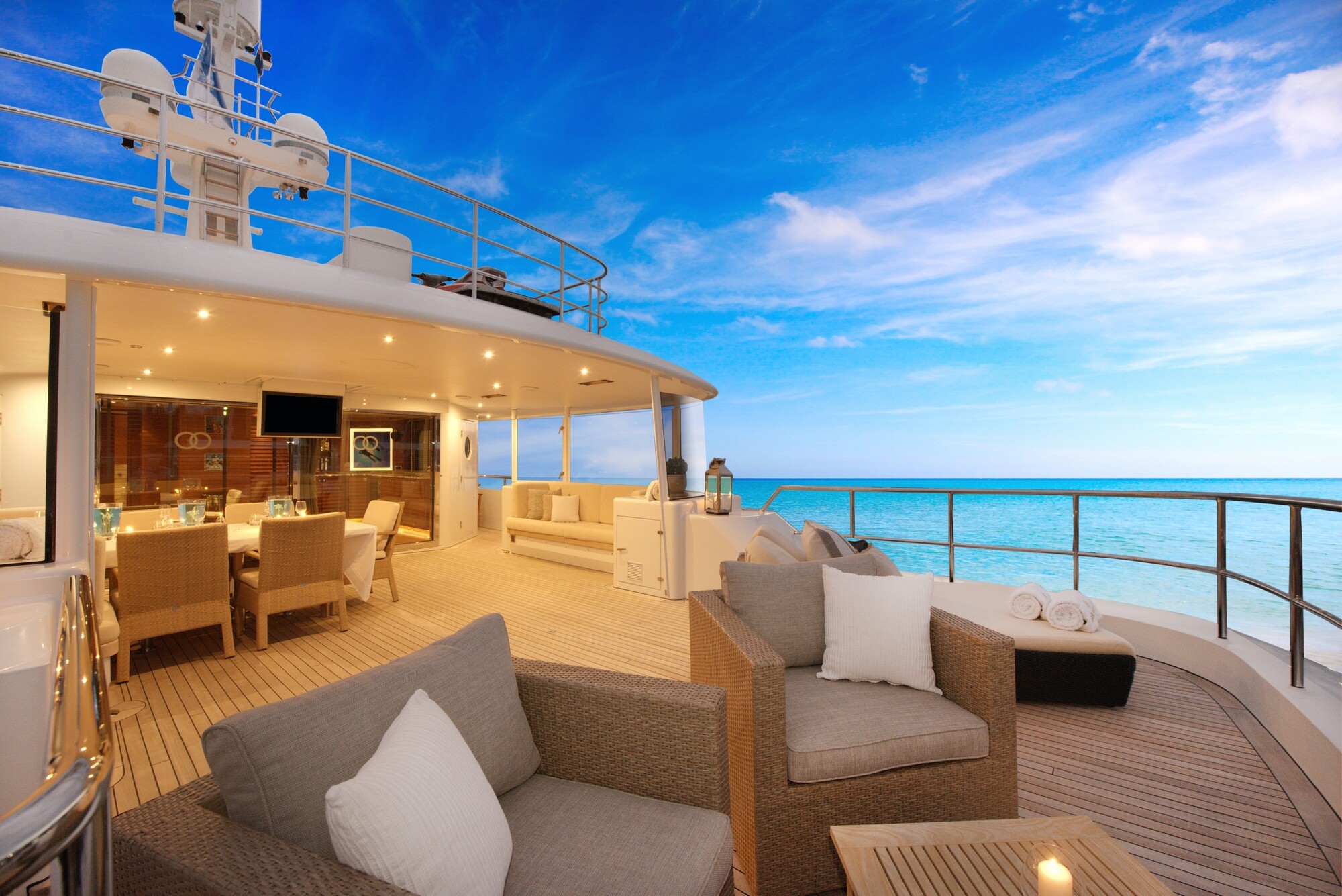Aboard BELUGA a 113ft (34.7m) luxury motor yacht , built by MOONEN SHIPYARD in 2006