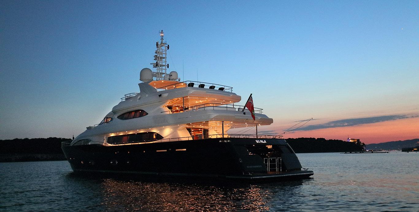 Aboard SIMA a 129ft (39.6m) luxury motor yacht , built by CRN in 2007