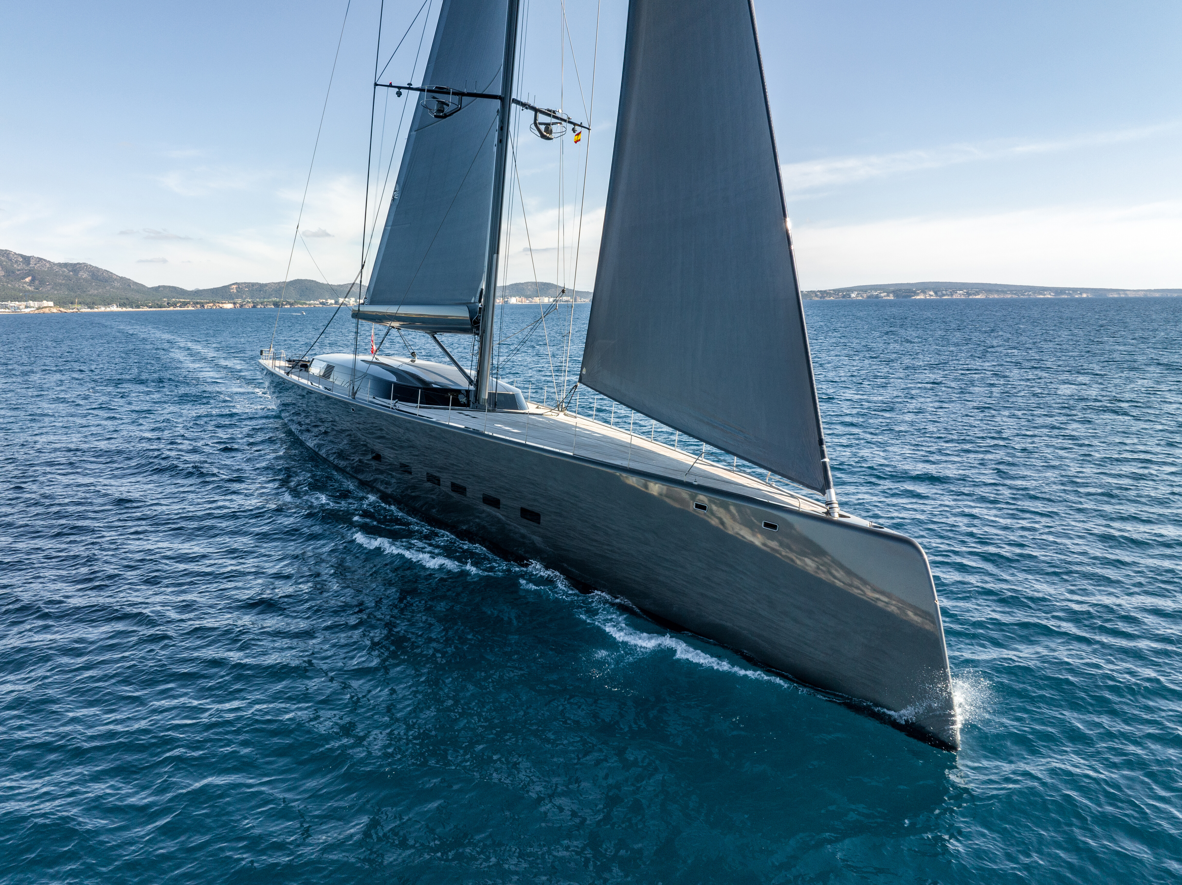 The luxury yacht ALEA, designed by Vitters Shipyard, features an elegant profile and high-performance sailing capabilities for a remarkable yachting experience. | luxury yacht, Vitters Shipyard, ALEA, elegant profile, high-performance sailing | Fraser Yachts