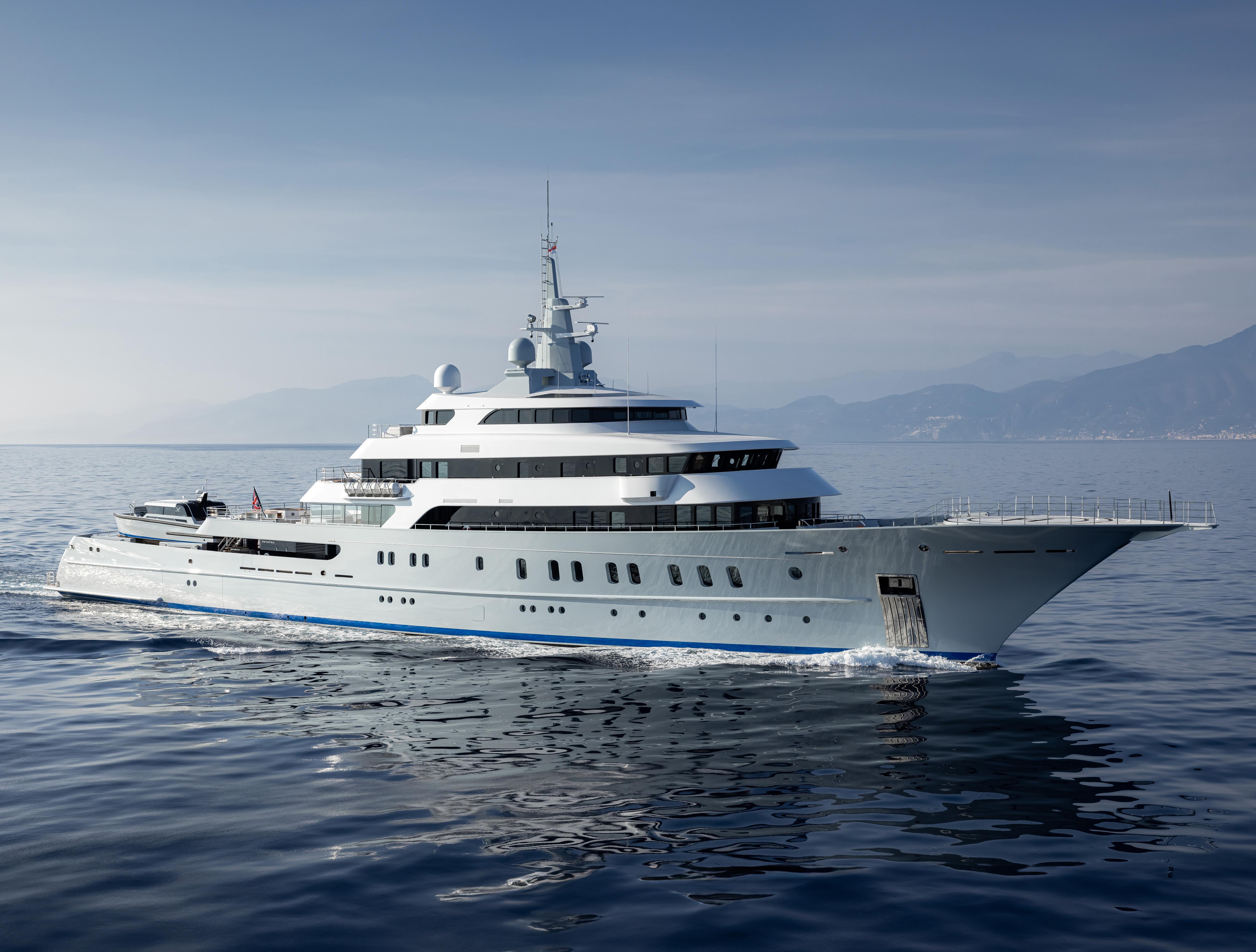 The sleek and powerful motor yacht Victorious at AkYacht Shipyard, showcasing exceptional design and craftsmanship. | Victorious yacht, AkYacht Shipyard, luxury yacht, yacht design, shipbuilding | Fraser Yachts