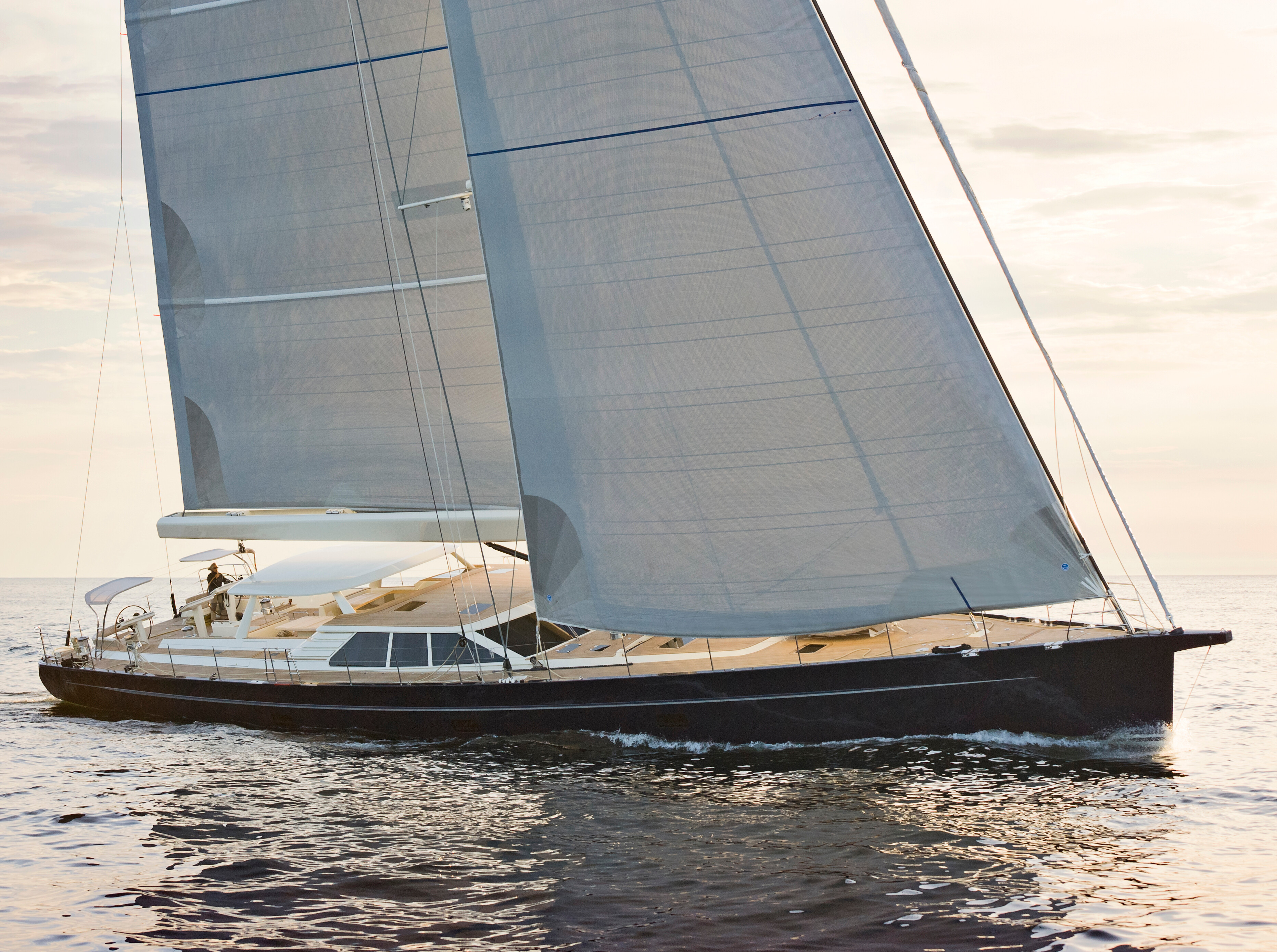 The stunning PATH yacht at Baltic Yachts Shipyard, showcasing exceptional craftsmanship and innovative design features. | PATH yacht, Baltic Yachts Shipyard, luxury yacht, yacht design, shipbuilding, craftsmanship | Fraser Yachts