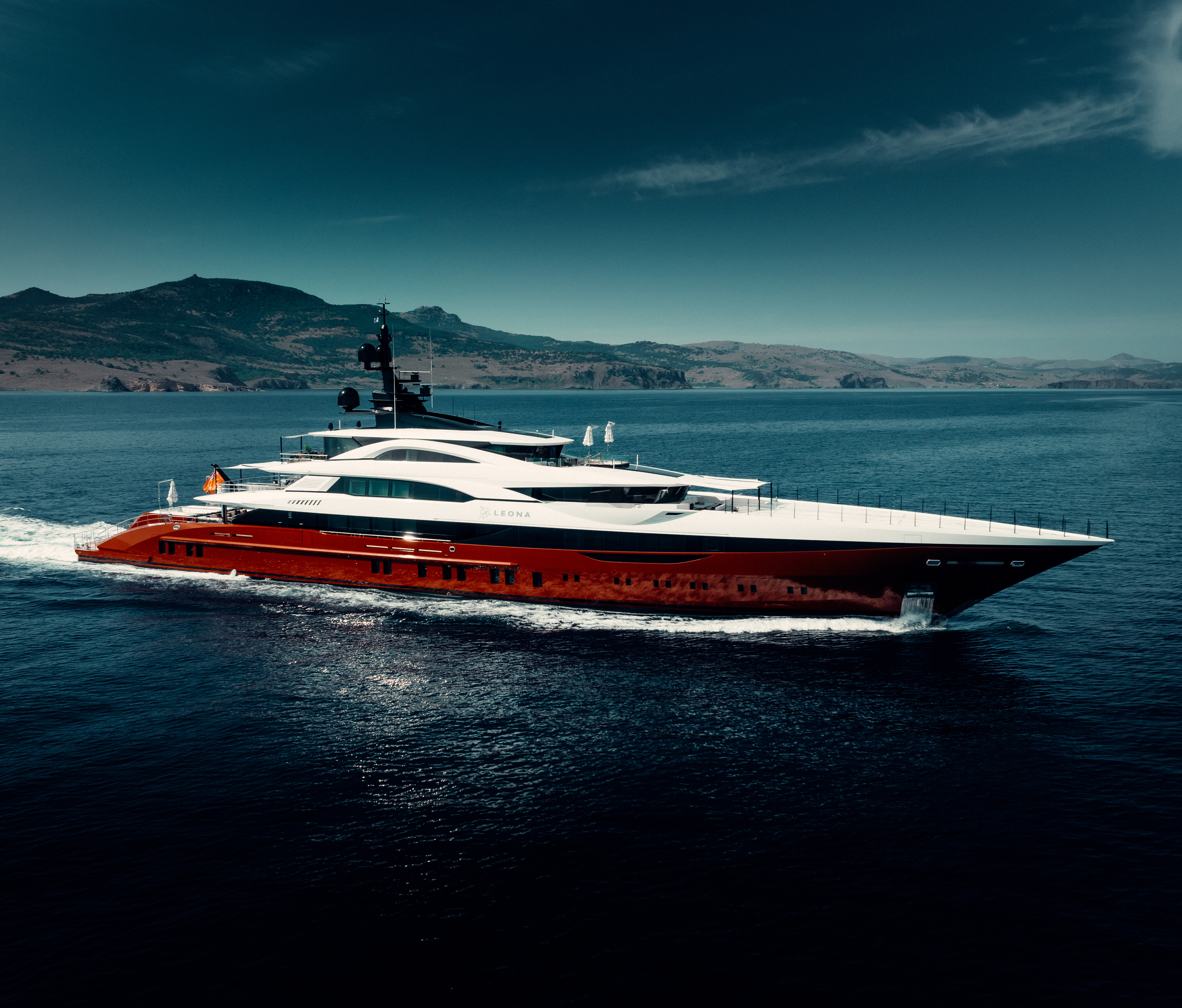 The exquisite LEONA yacht at Bilgin Shipyard, highlighting luxurious features and sophisticated design. | LEONA yacht, Bilgin Shipyard, luxury yacht, yacht design, shipbuilding, craftsmanship | Fraser Yachts
