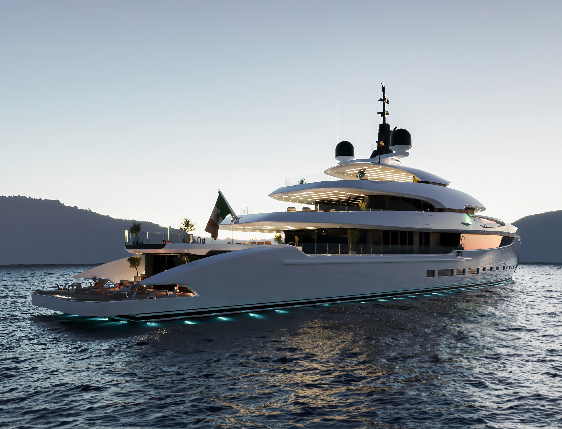 The luxurious Atlantique yacht at Columbus Shipyard, showcasing sophisticated design and exceptional craftsmanship. | Atlantique yacht, Columbus Shipyard, luxury yacht, yacht design, shipbuilding, craftsmanship | Fraser Yachts
