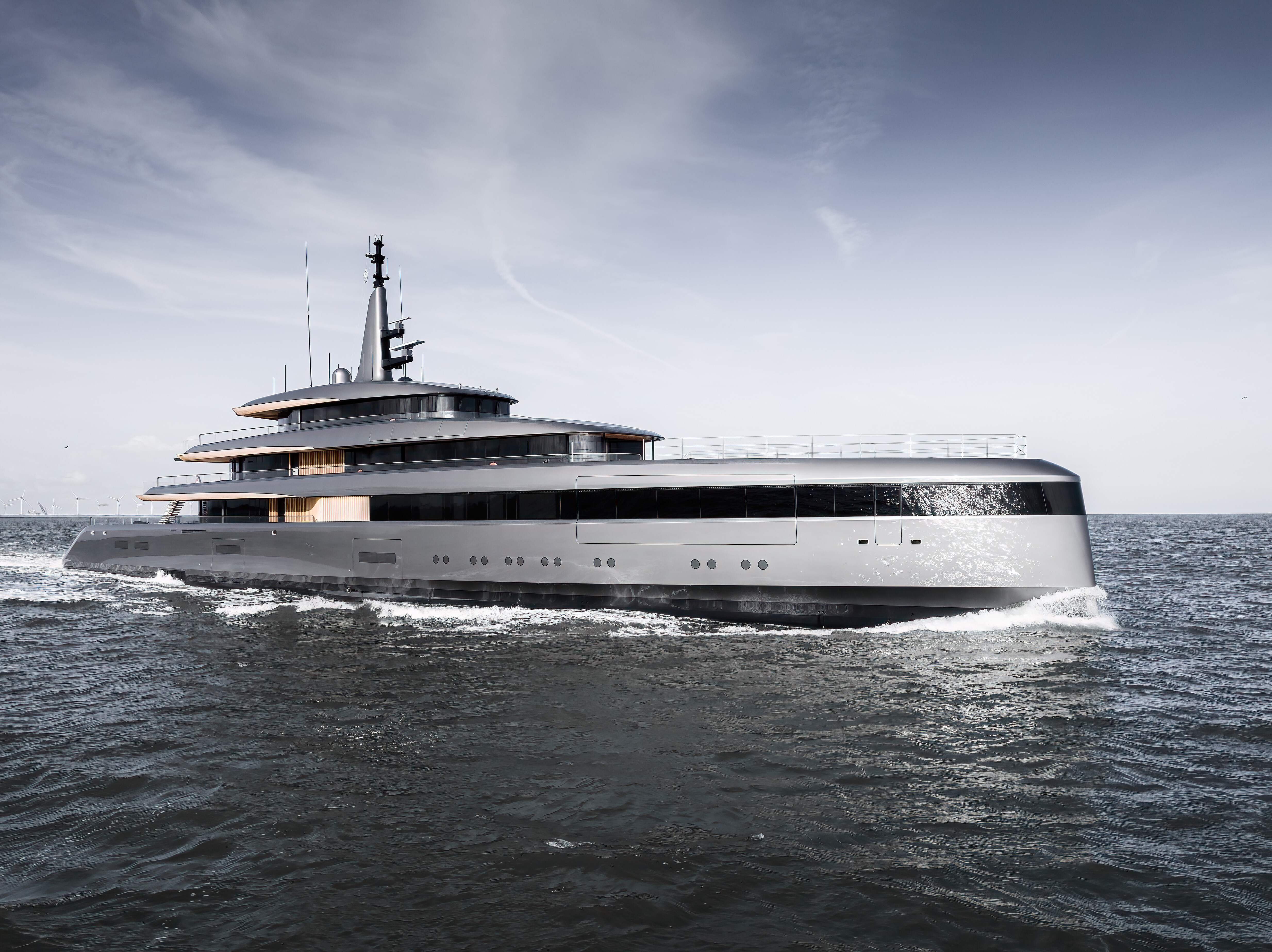 The luxurious Obsidian yacht at Feadship Shipyard, showcasing cutting-edge design and exquisite craftsmanship. | Obsidian yacht, Feadship Shipyard, luxury yacht, yacht design, shipbuilding, craftsmanship | Fraser Yachts