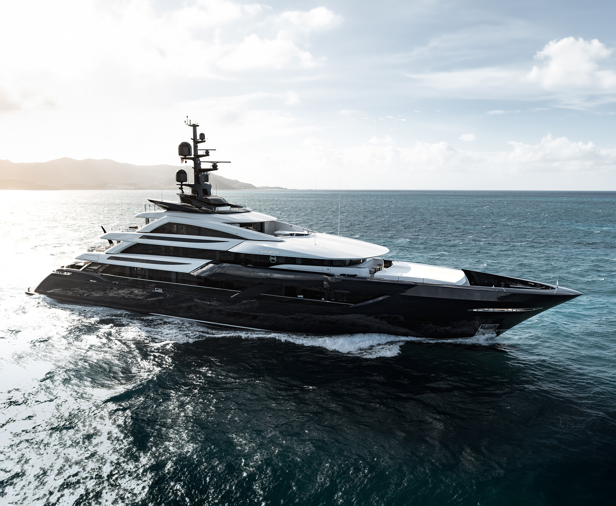 The luxurious RESILIENCE yacht at ISA Shipyard, showcasing elegant design and state-of-the-art technology. | RESILIENCE yacht, ISA Shipyard, luxury yacht, yacht design, shipbuilding, elegant design | Fraser Yachts