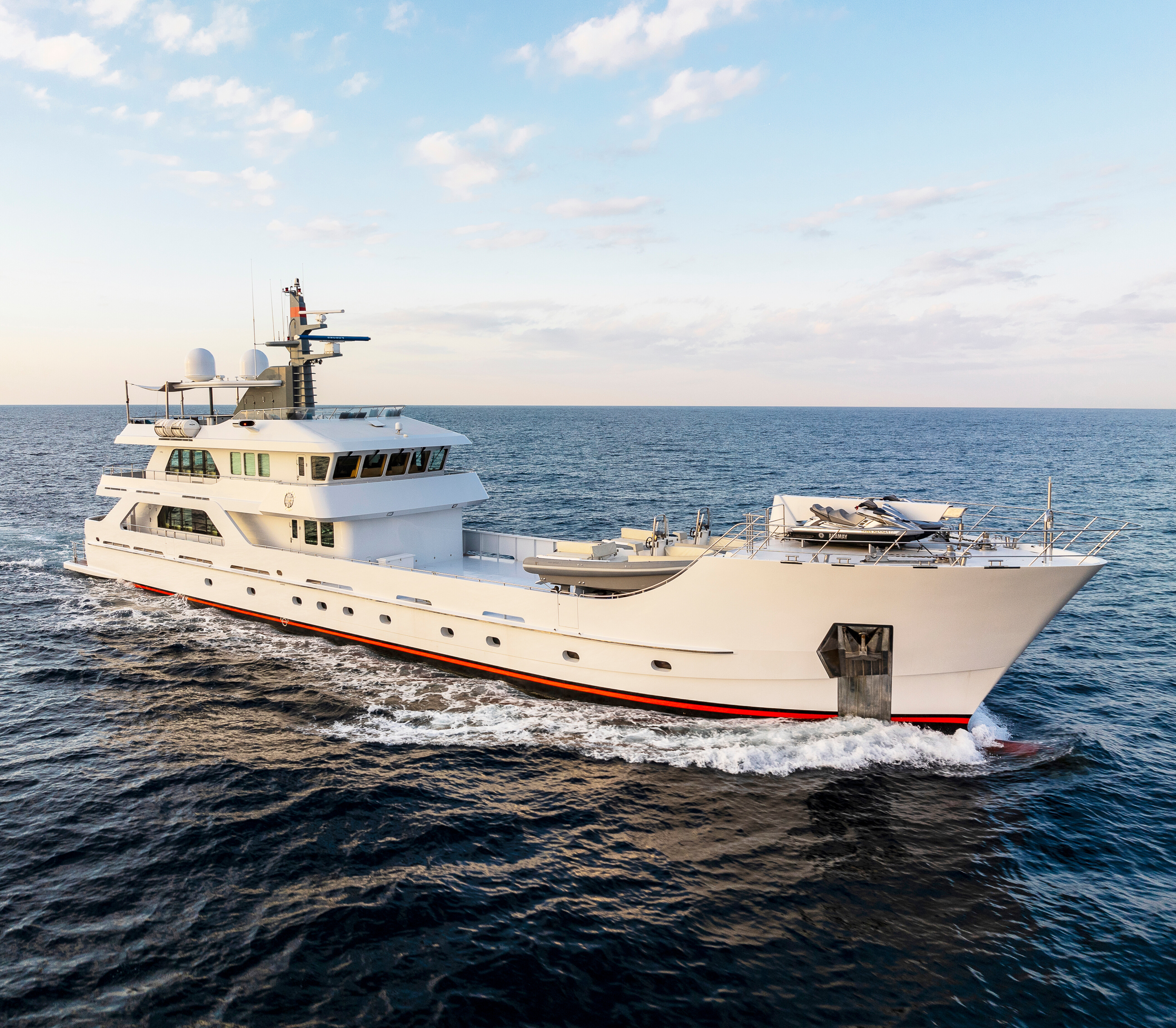 The stunning FAR FAR AWAY yacht at Inace Shipyard, showcasing a unique design and luxurious interiors. | FAR FAR AWAY yacht, Inace Shipyard, luxury yacht, yacht design, shipbuilding, unique design | Fraser Yachts