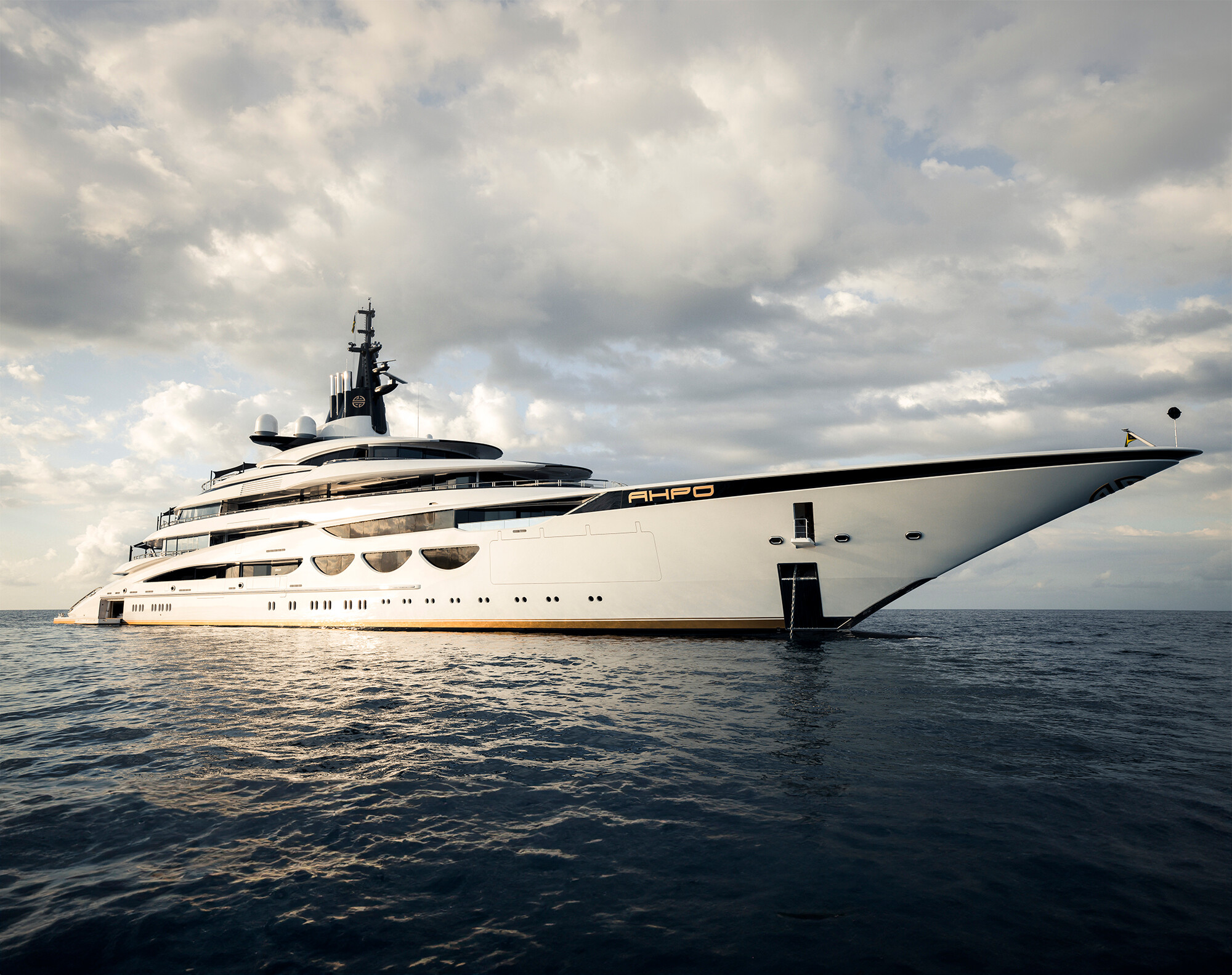 The magnificent Ahpo yacht at Lürssen Shipyard, showcasing unparalleled luxury and sophisticated design. | Ahpo yacht, Lürssen Shipyard, luxury yacht, yacht design, shipbuilding, sophisticated design | Fraser Yachts