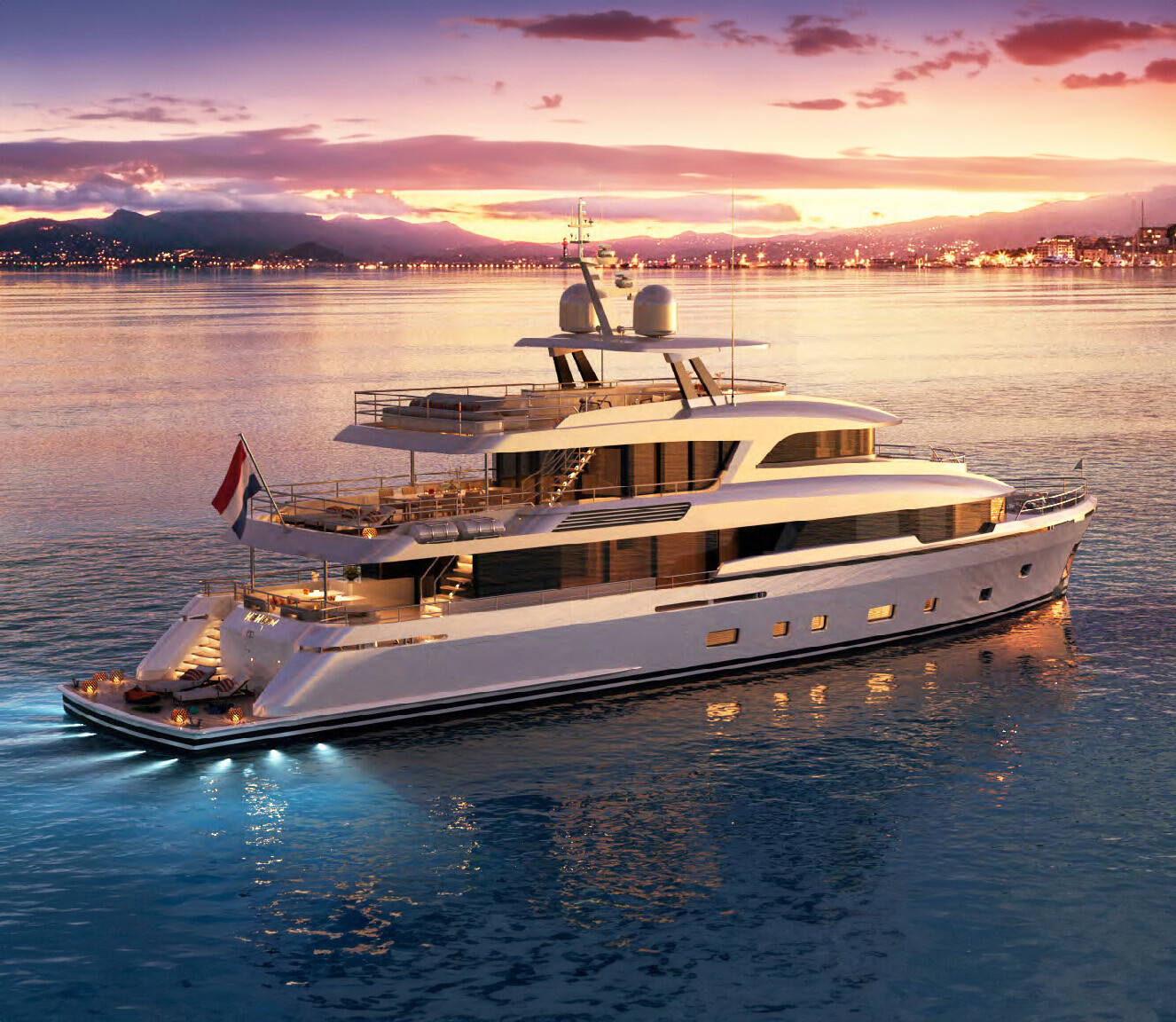 The elegant yacht at Moonen Shipyard, showcasing a timeless design and superior craftsmanship. | Moonen yacht, Moonen Shipyard, luxury yacht, yacht design, shipbuilding, timeless design | Fraser Yachts