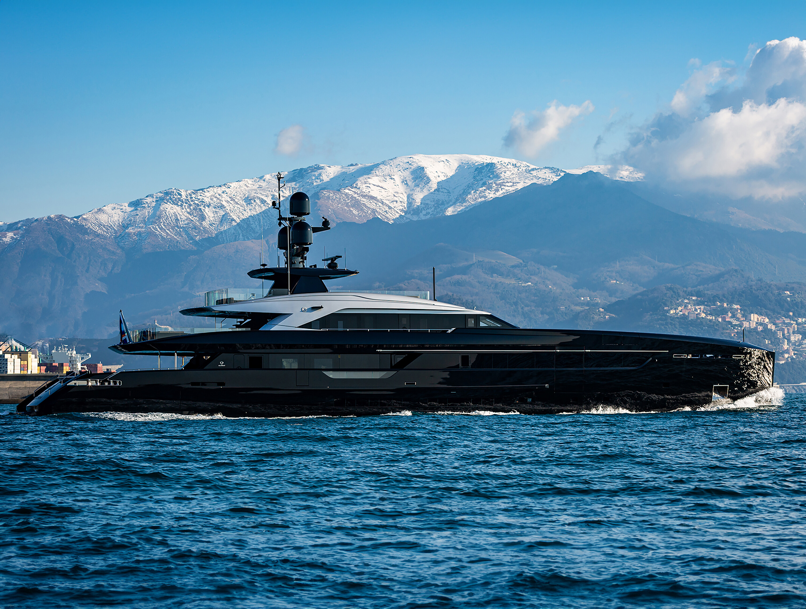 The stunning OLOKUN yacht at Tankoa Shipyard, showcasing a distinctive design and exceptional luxury. | OLOKUN yacht, Tankoa Shipyard, luxury yacht, yacht design, shipbuilding, distinctive design | Fraser Yachts