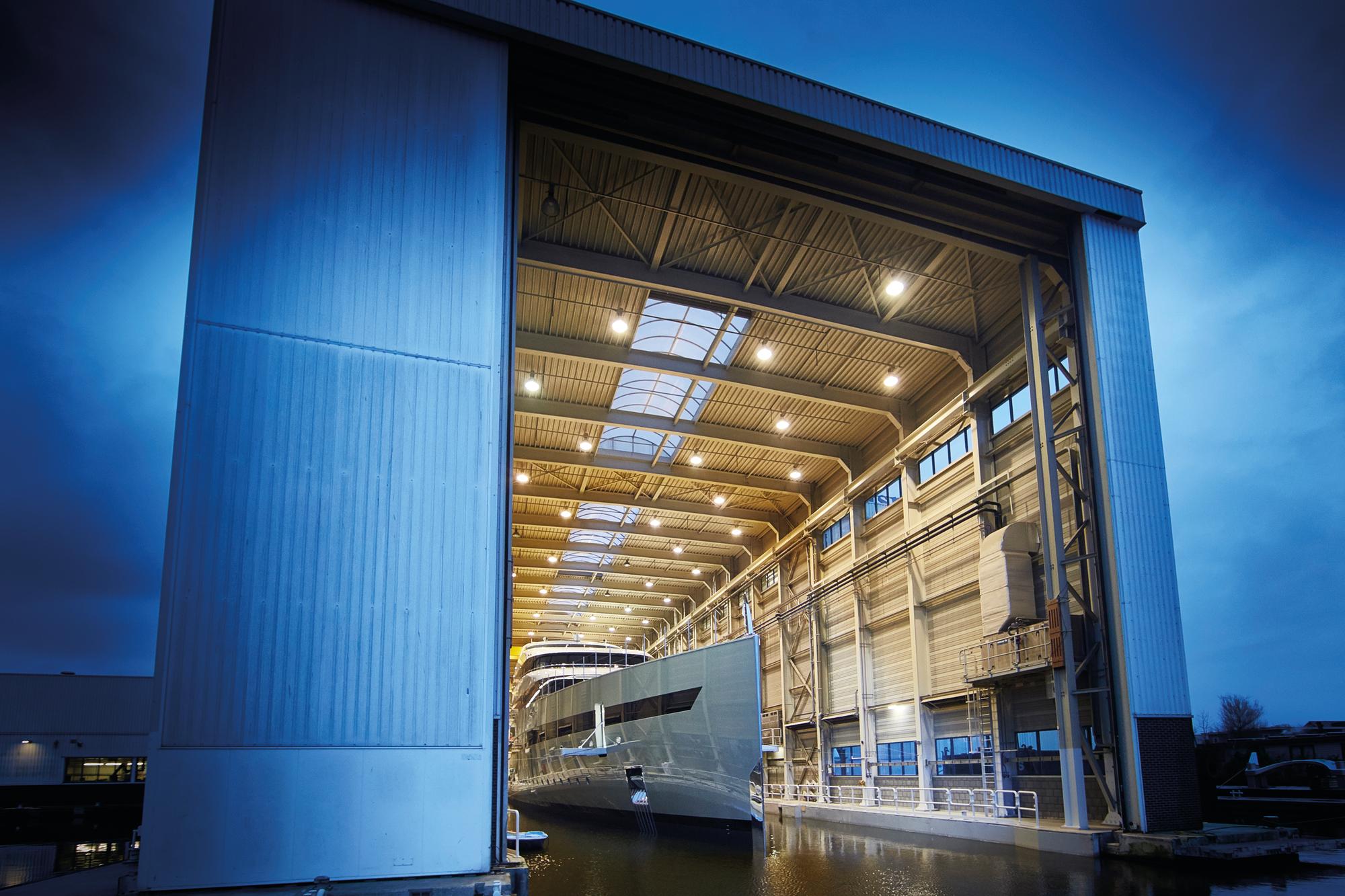 The impressive build at Fraser Yachts Shipyard, showcasing meticulous craftsmanship and innovative yacht design. | Fraser Yachts, yacht building, shipyard, luxury yacht, craftsmanship, innovative design | Fraser Yachts