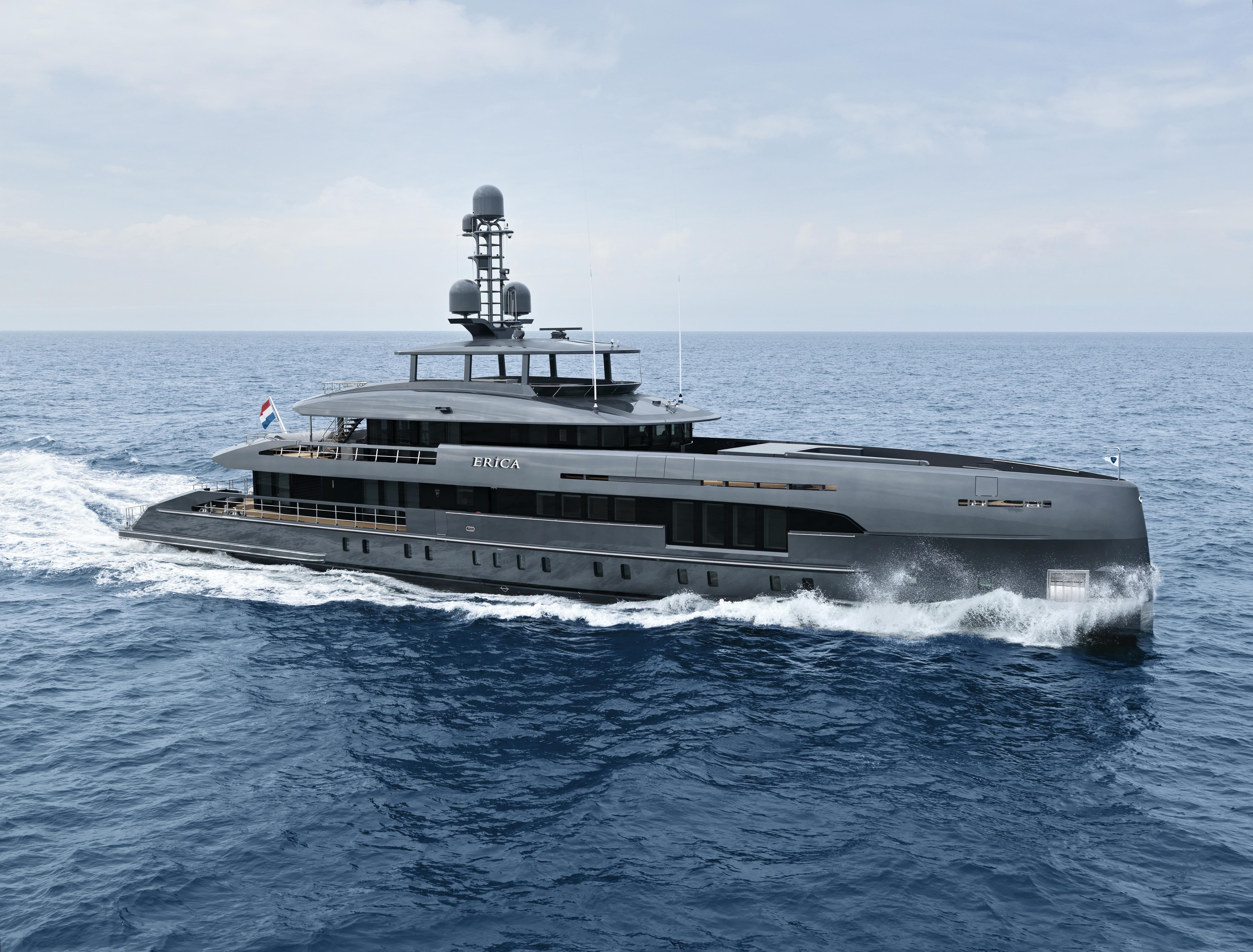 Heesen Shipyard presents the stunning ERICA yacht, known for its sleek design and innovative features. | Heesen, ERICA, yacht, design, innovative features | Fraser Yachts