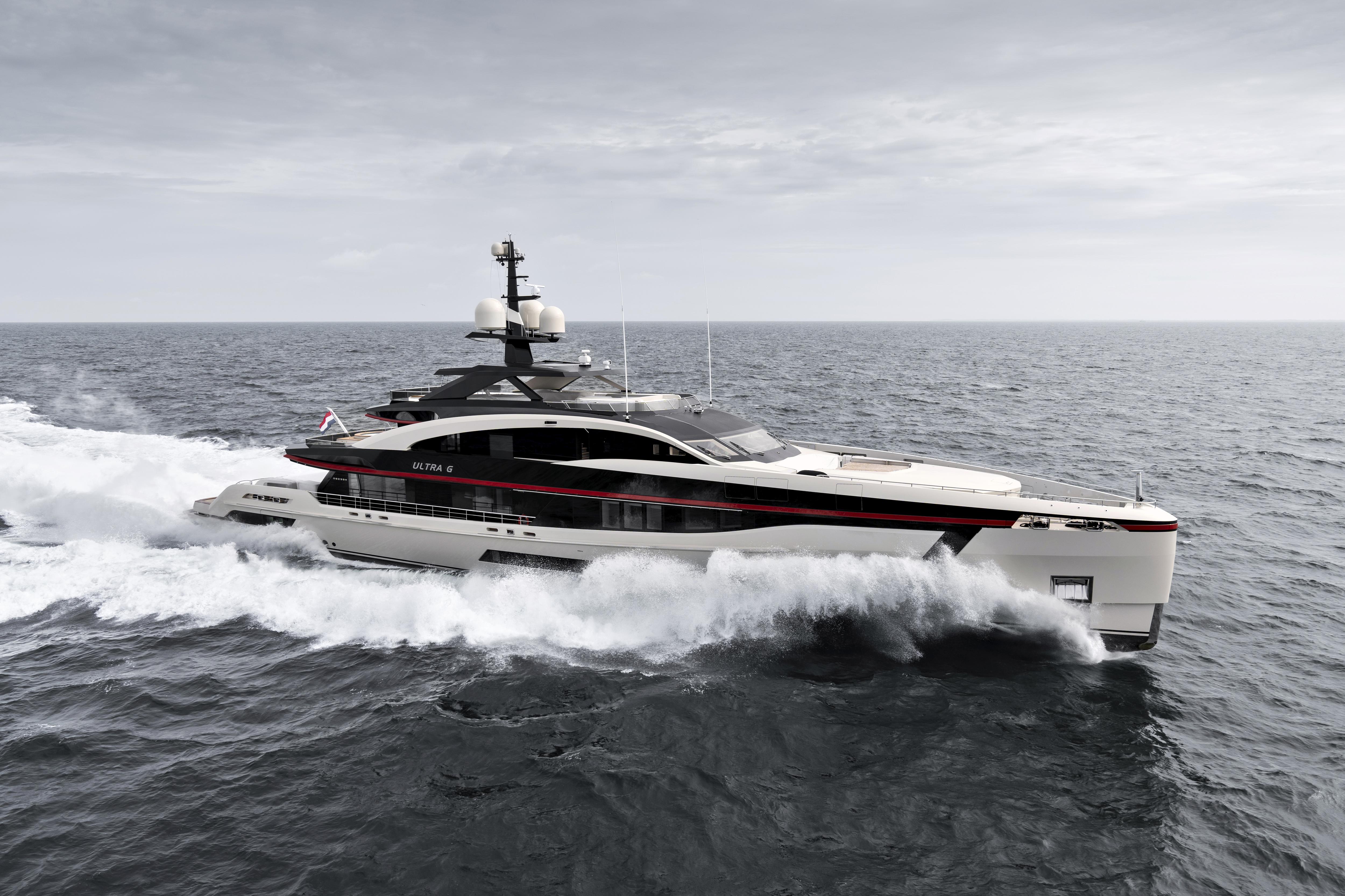 Heesen Shipyard's UltraG yacht undergoes sea trials, showcasing its impressive performance and cutting-edge technology. | Heesen, UltraG, sea trials, performance, technology | Fraser Yachts