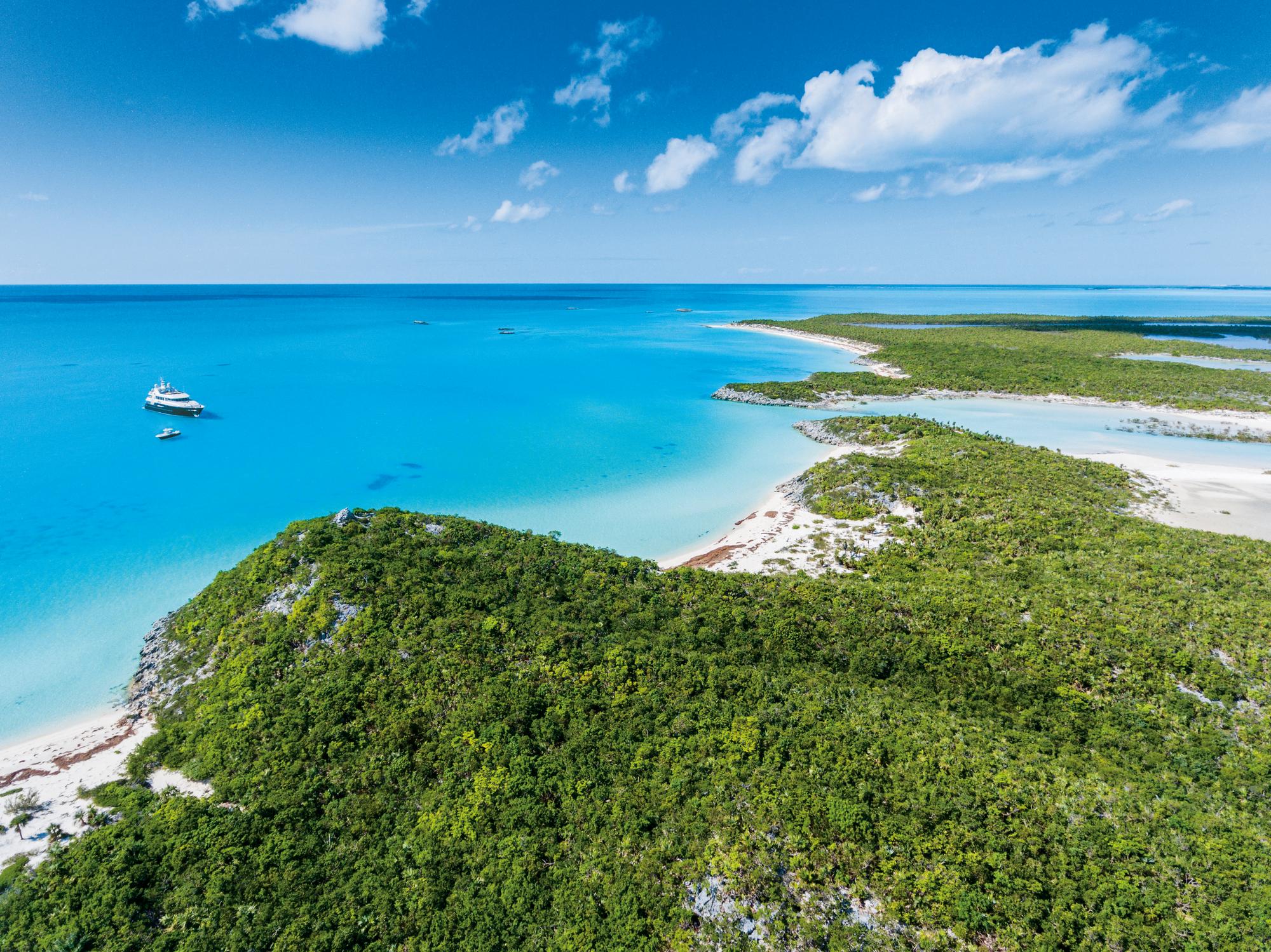 Experience the breathtaking beauty of the Exumas in the Bahamas with Fraser Yachts. | Caribbean, Bahamas, Exumas, aerial view, yacht charter | Fraser