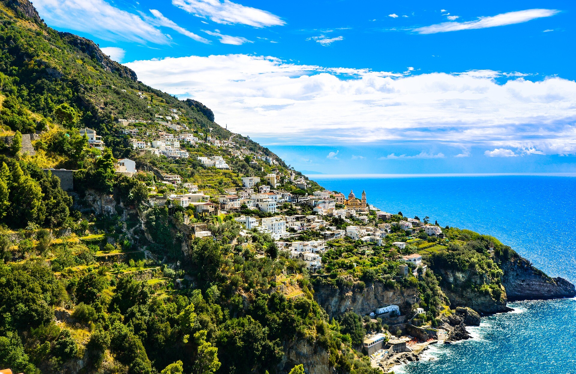 Amalfi Coast, Italy—dramatic cliffs, hillside villages, and deep blue waters define this iconic Mediterranean destination, perfect for luxury yacht cruising and coastal exploration | Fraser Yachts