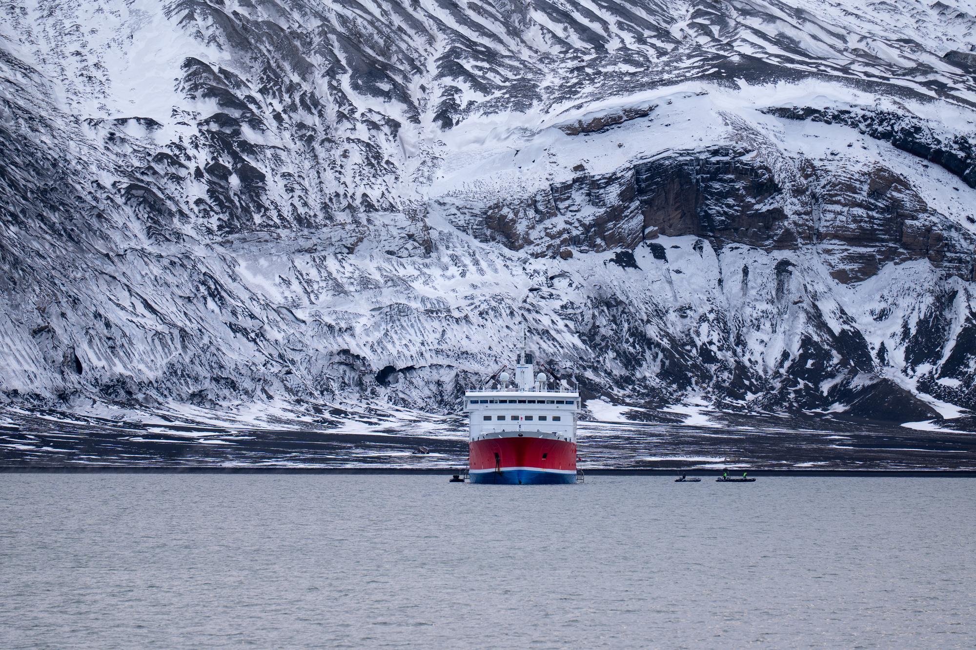 Explore the rugged beauty of Deception Island in Antarctica, perfect for expeditions and wildlife encounters | Expedition, wildlife, Antarctica | Fraser