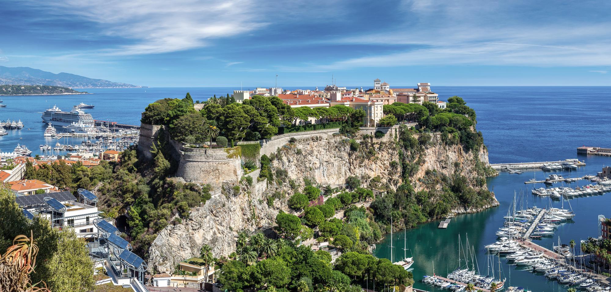 Discover the regal allure of the Prince's Palace atop the Rock of Monaco, a majestic highlight on the Mediterranean itinerary. | Prince's Palace, Rock of Monaco, Mediterranean itinerary, regal landmark, Fraser Yachts | fraser