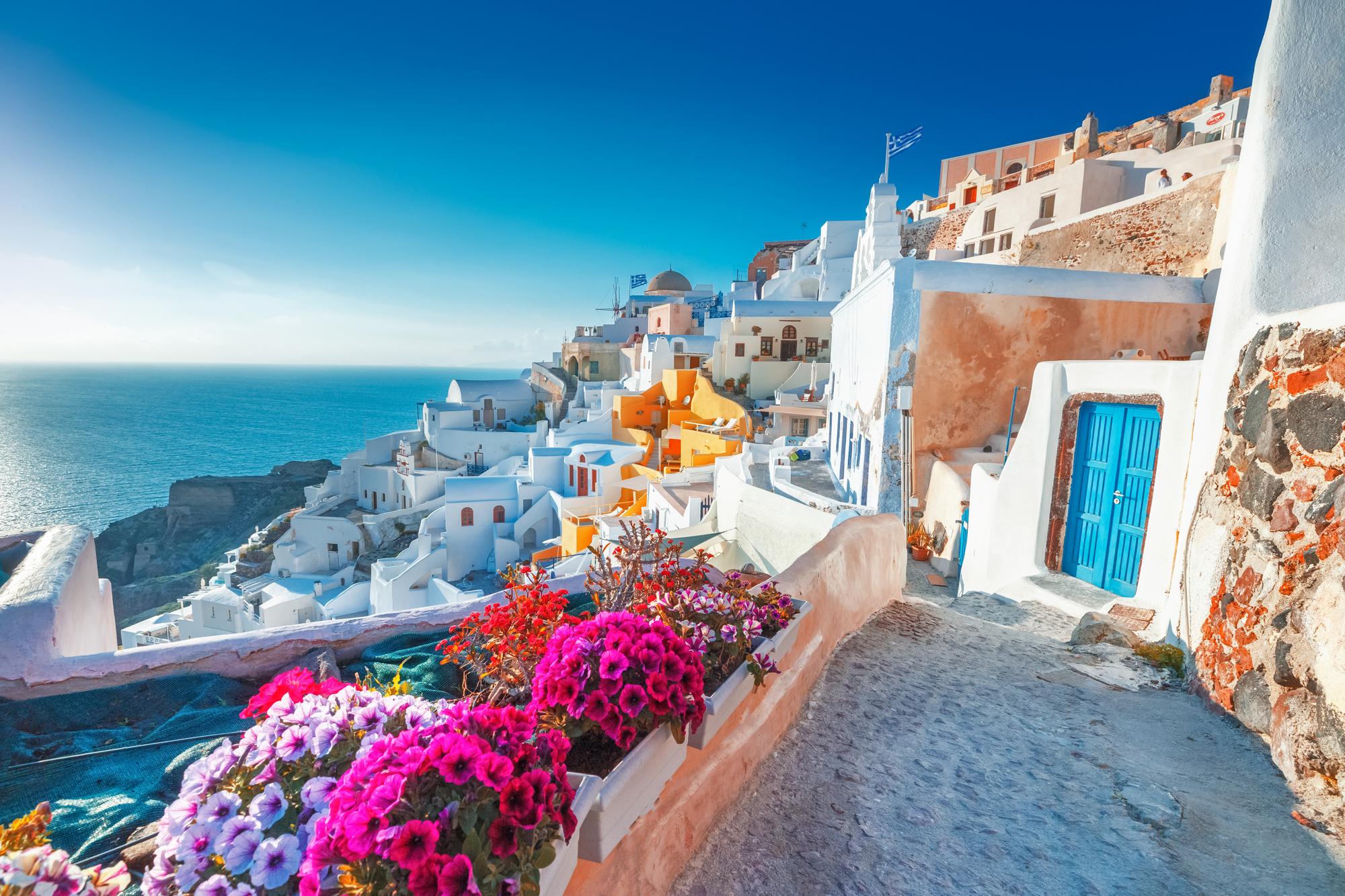 Discover the iconic beauty of Santorini, Greece, a must-see stop on a Mediterranean itinerary. | Santorini, Mediterranean Greece itinerary, Greek islands, Fraser Yachts | fraser